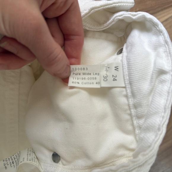 Bite Studios W24 L30 | White Wide Leg High Waist Denim Jeans - Picture 8 of 11